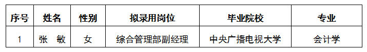 嘉來建工公司公開招聘綜合部副經(jīng)理擬錄用人選公示